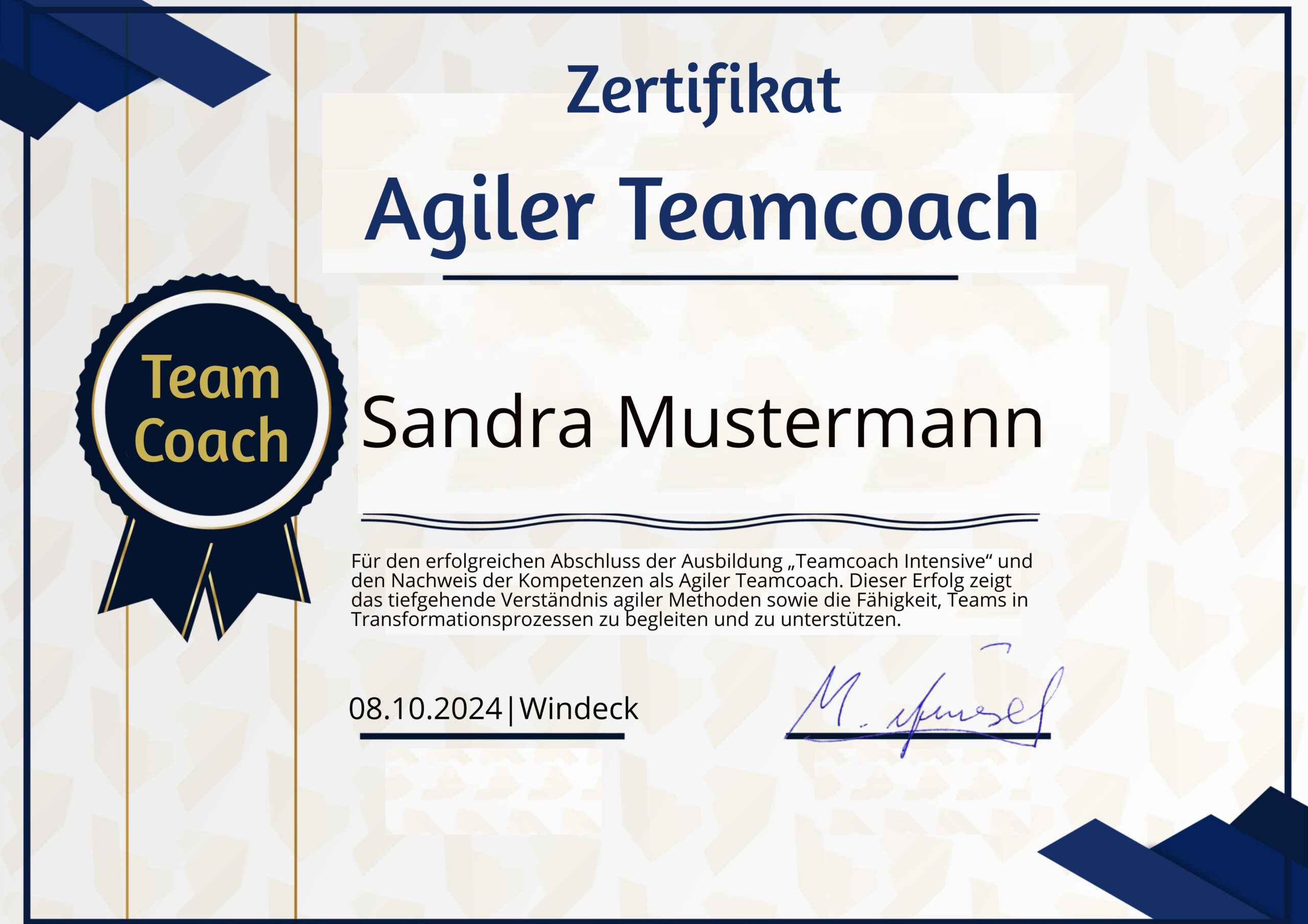 Teamcoach Zertifikat